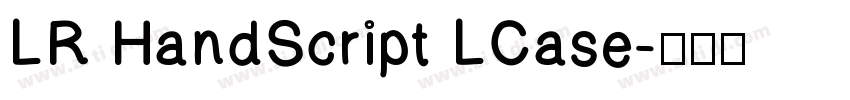 LR HandScript LCase字体转换